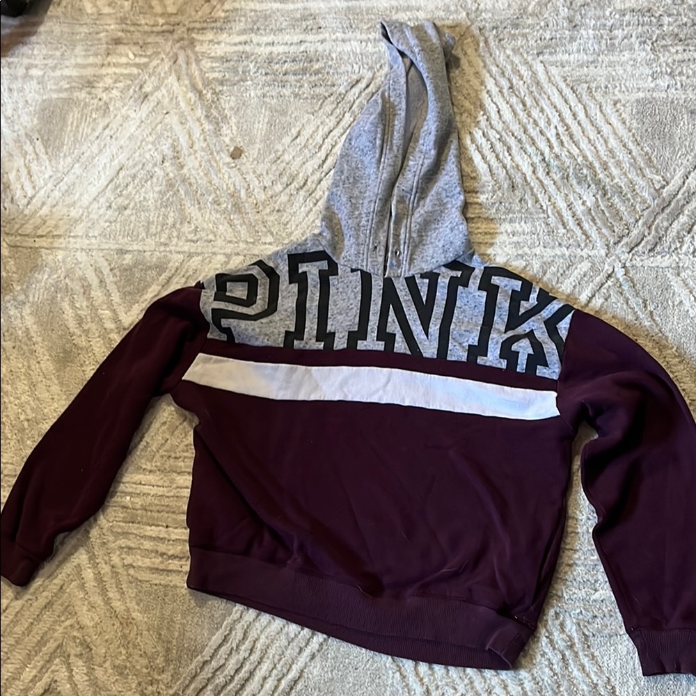 Pink Maroon and Gray Hoodie